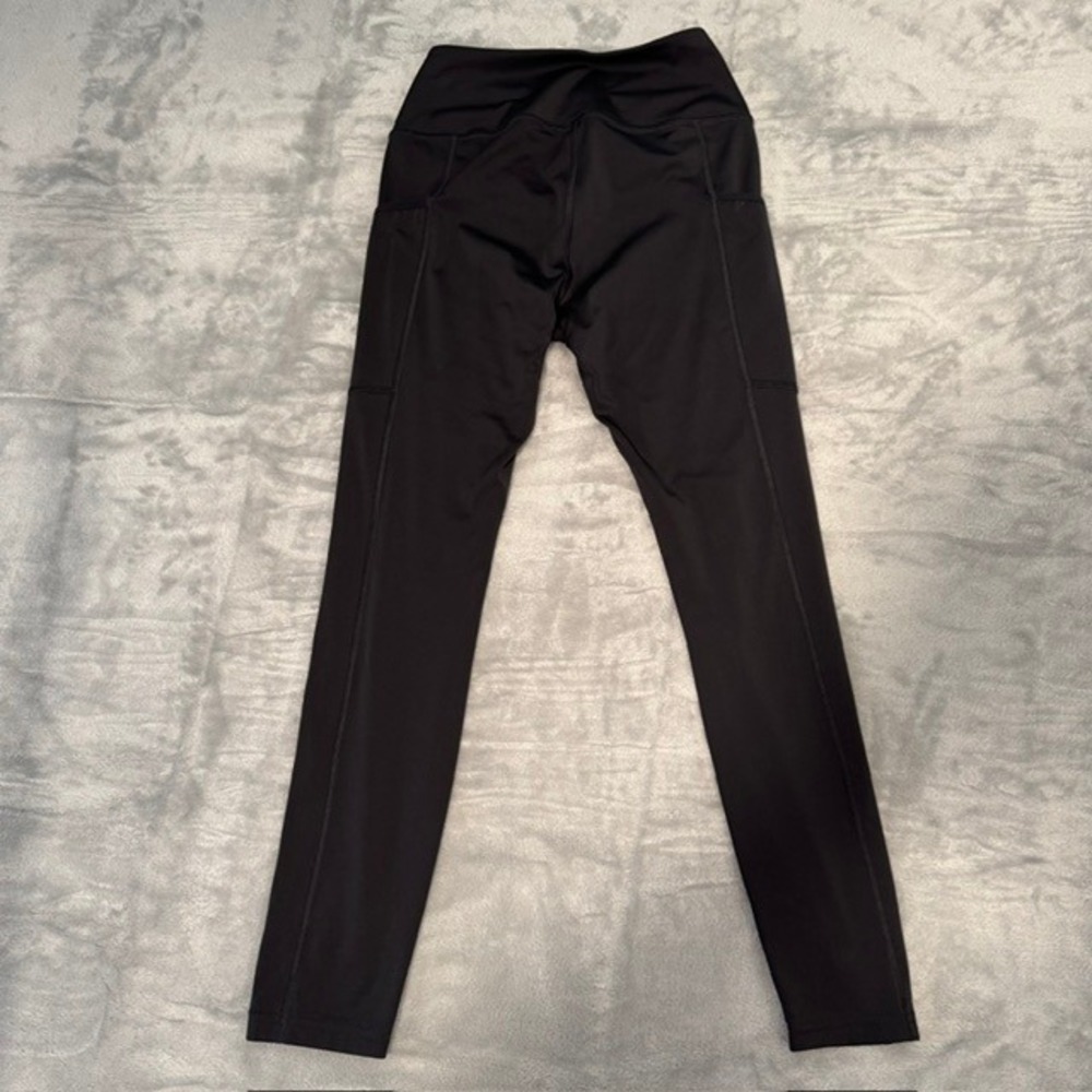 Gymshark Black Pocket Leggings Sz Small EUC High Waisted Athleisure - Picture 3 of 7